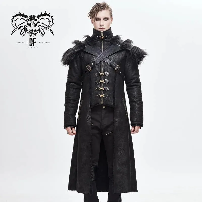 Coat with Detachable Faux Fur