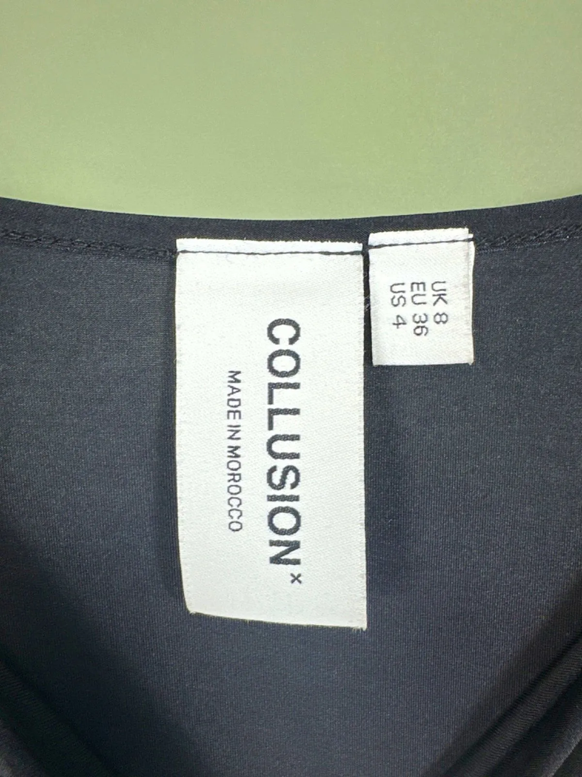 Collusion Black Bodysuit UK 8