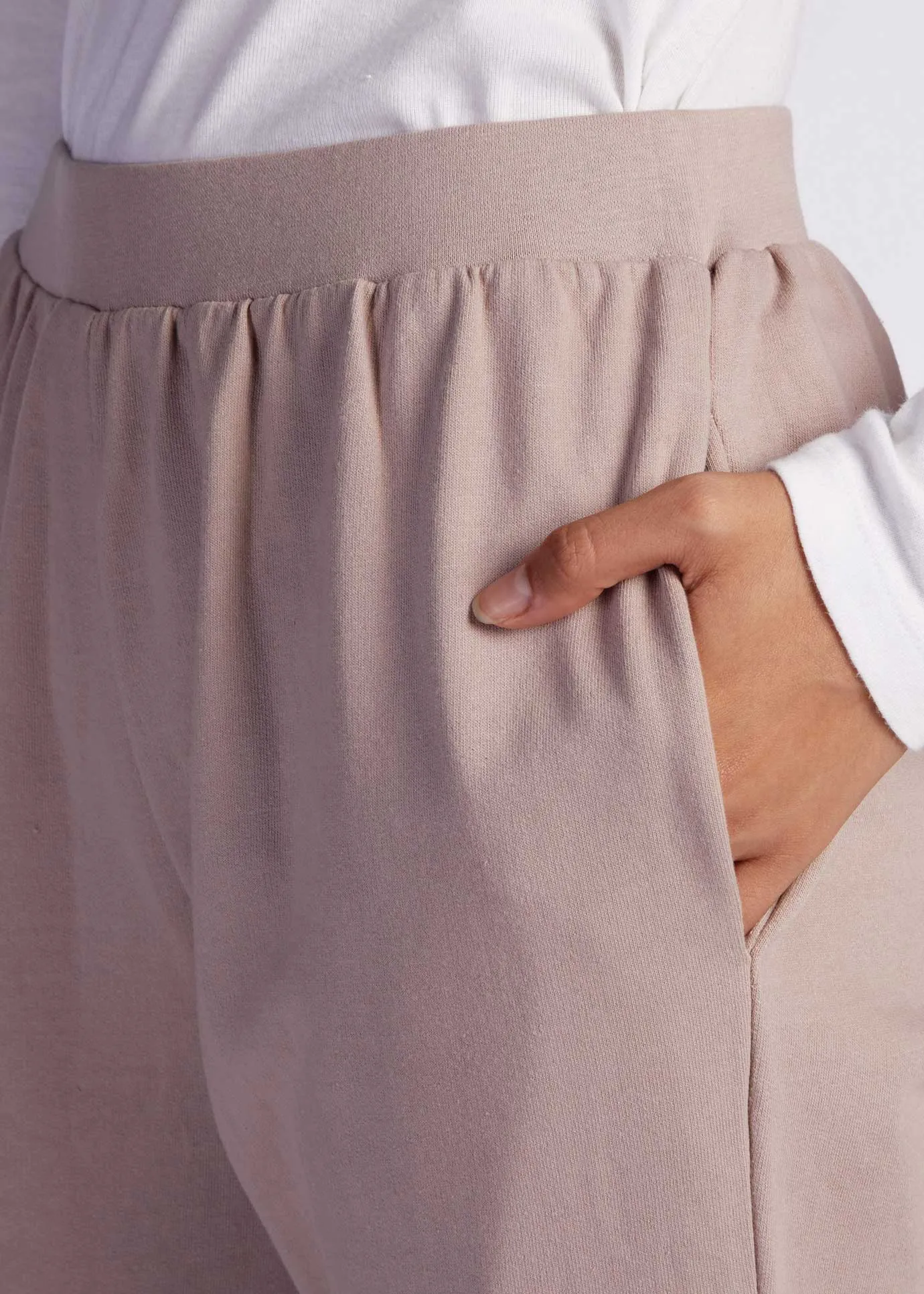 Cotton Cuffed Leggings Dusky Lilac - Final Sale