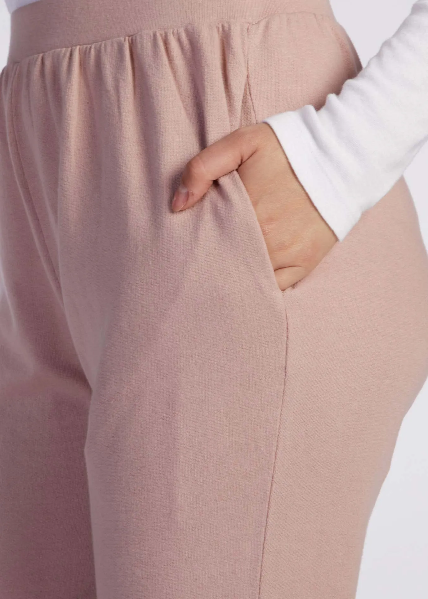 Cotton Cuffed Leggings Pink - Final Sale