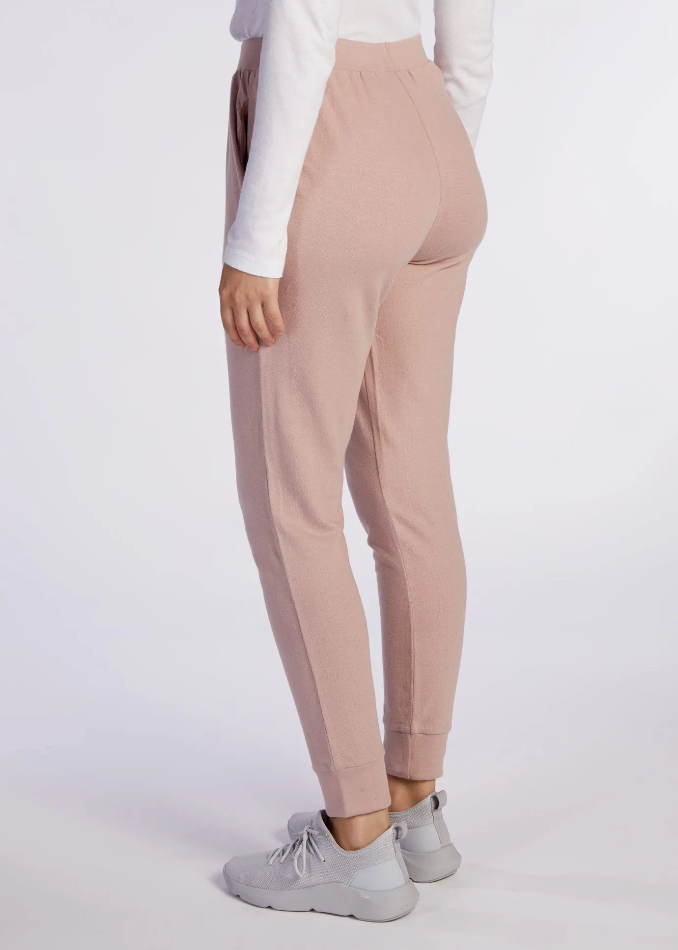 Cotton Cuffed Leggings Pink - Final Sale