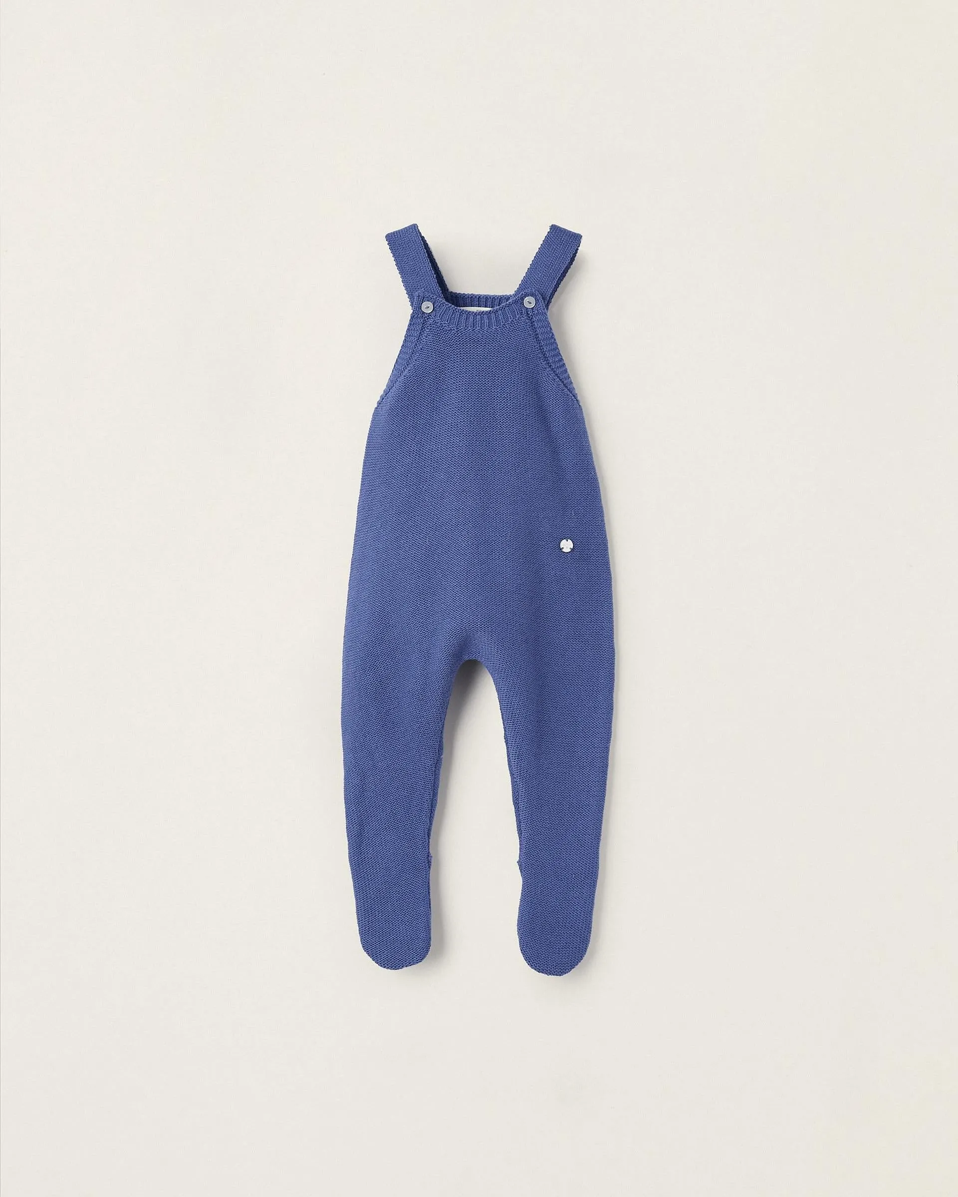 Cotton Knit Footed Bodysuit for Newborn Boys, Dark Blue
