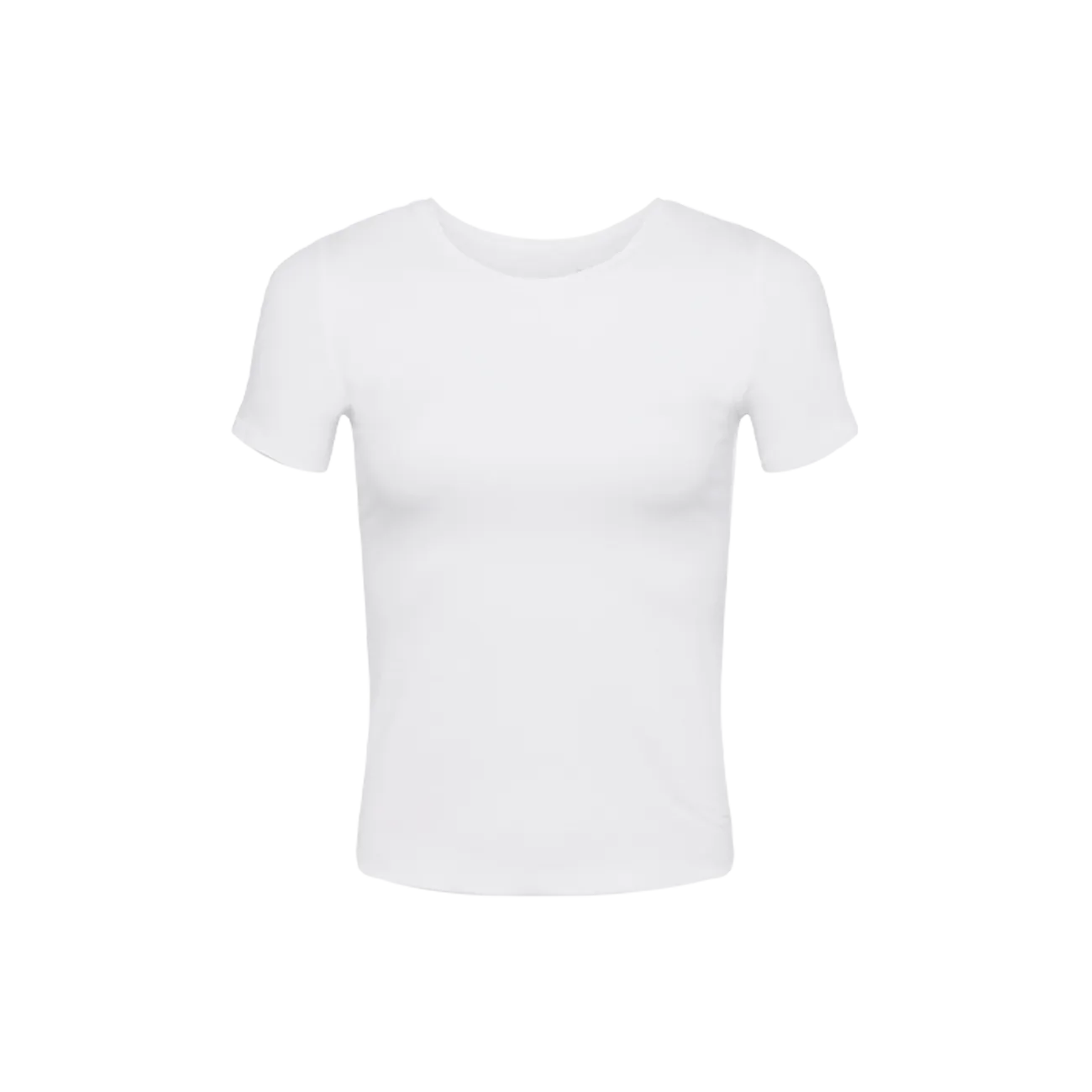 Cotton Stretch Classic Crewneck Tee | White