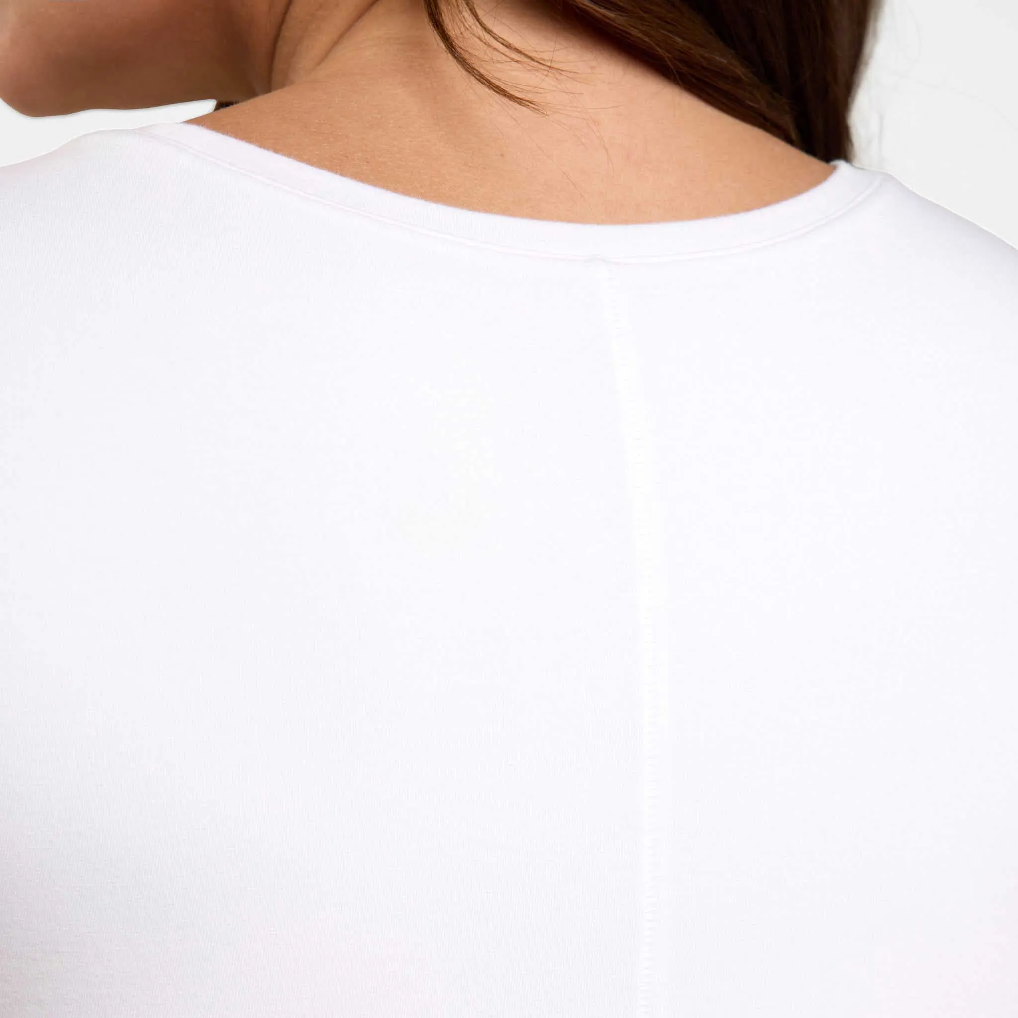 Cotton Stretch Classic Crewneck Tee | White