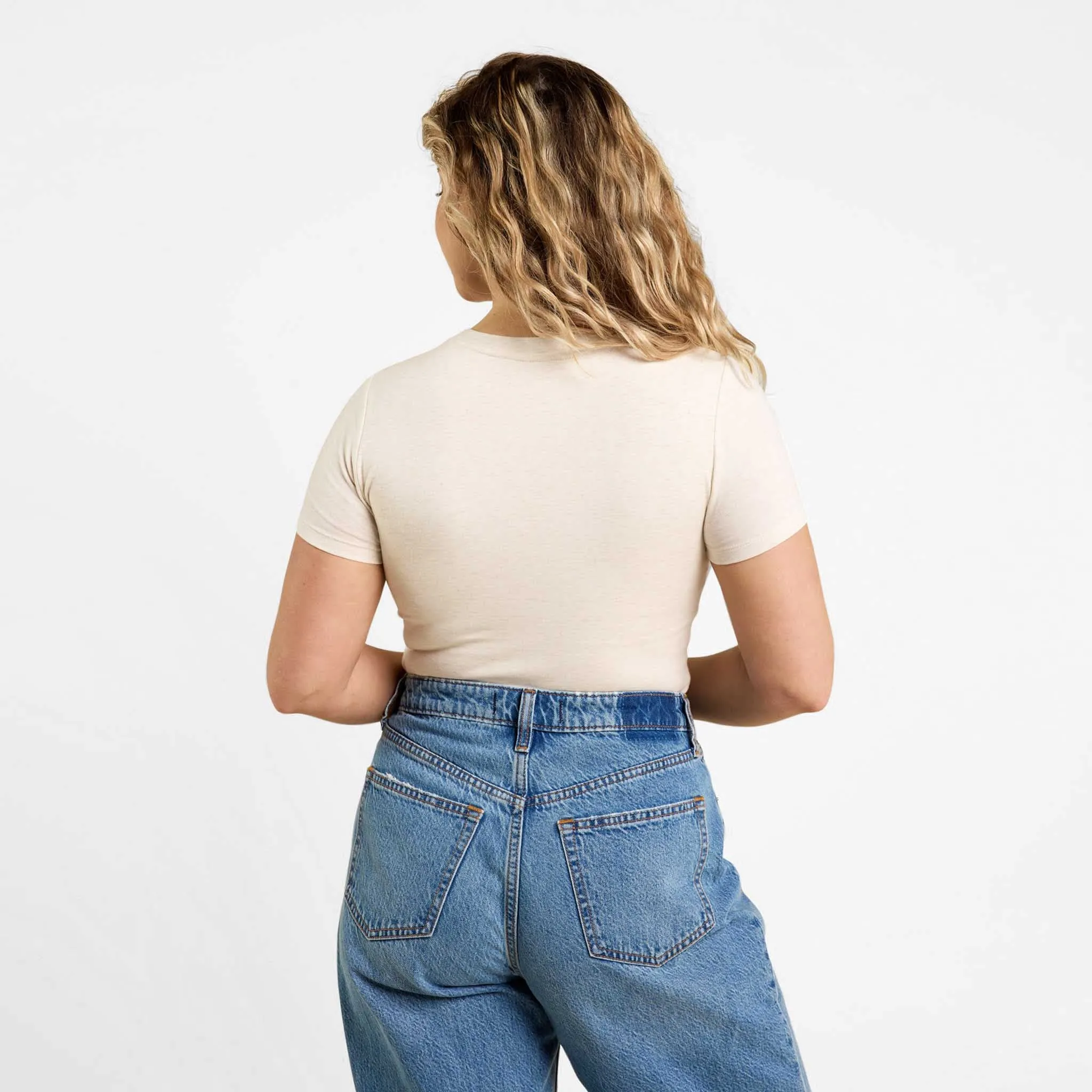 Cotton Stretch Short Sleeve Crewneck Bodysuit | Heather Bone