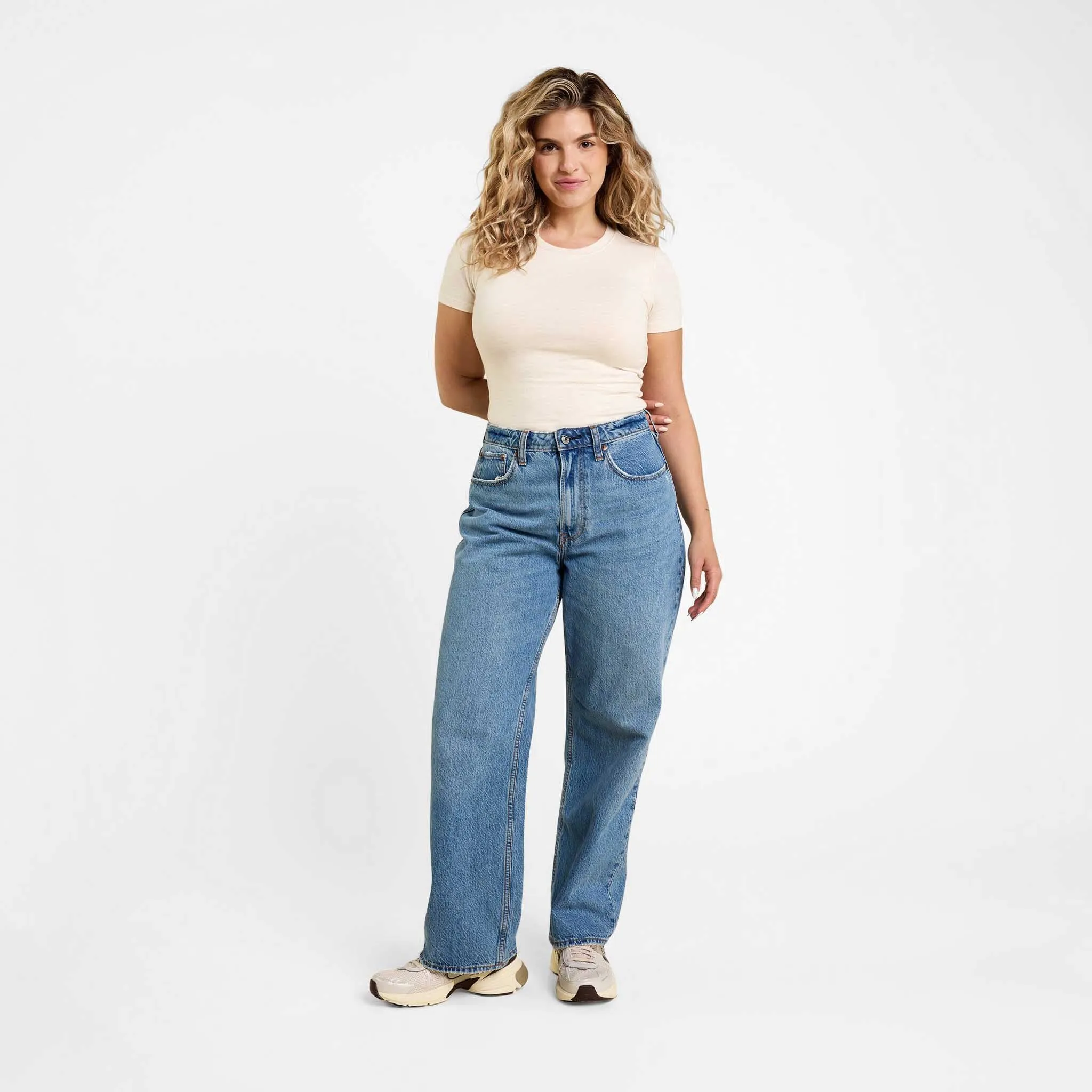 Cotton Stretch Short Sleeve Crewneck Bodysuit | Heather Bone