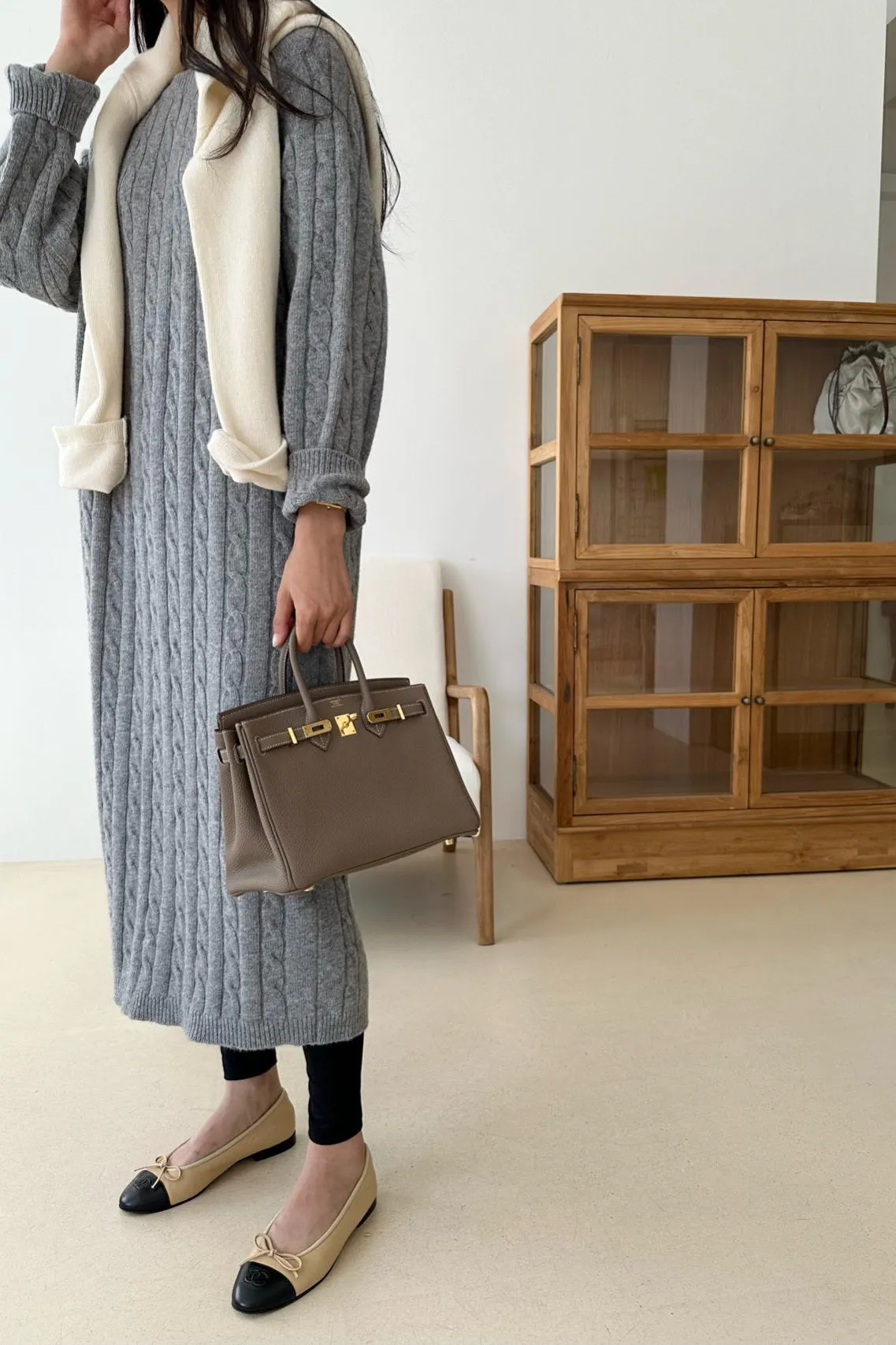 Cozy Cable Sweater Dress