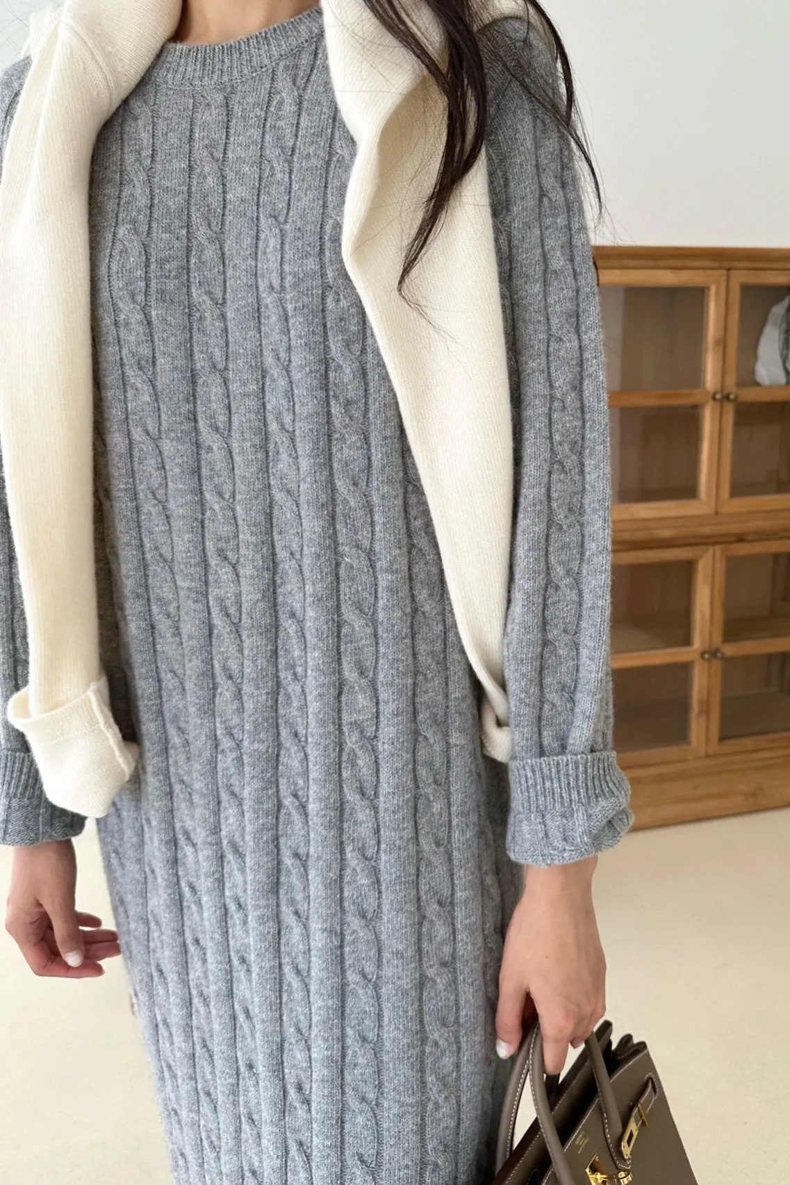 Cozy Cable Sweater Dress