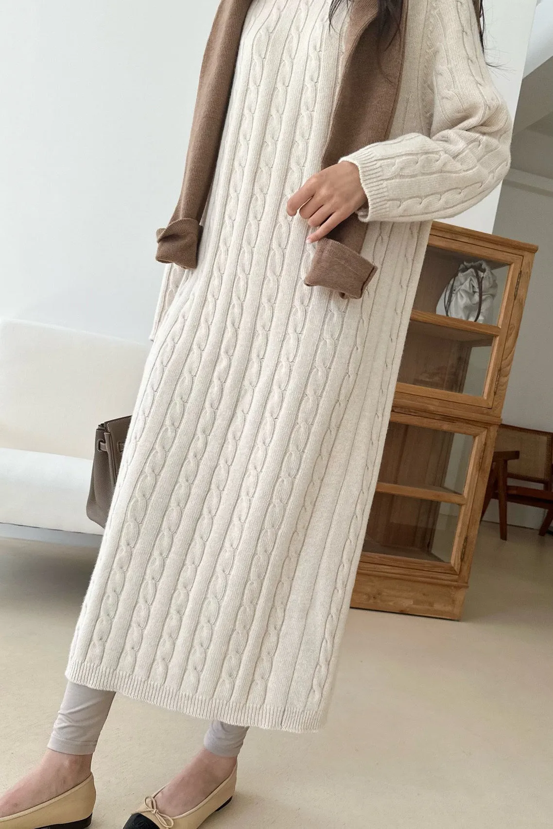 Cozy Cable Sweater Dress