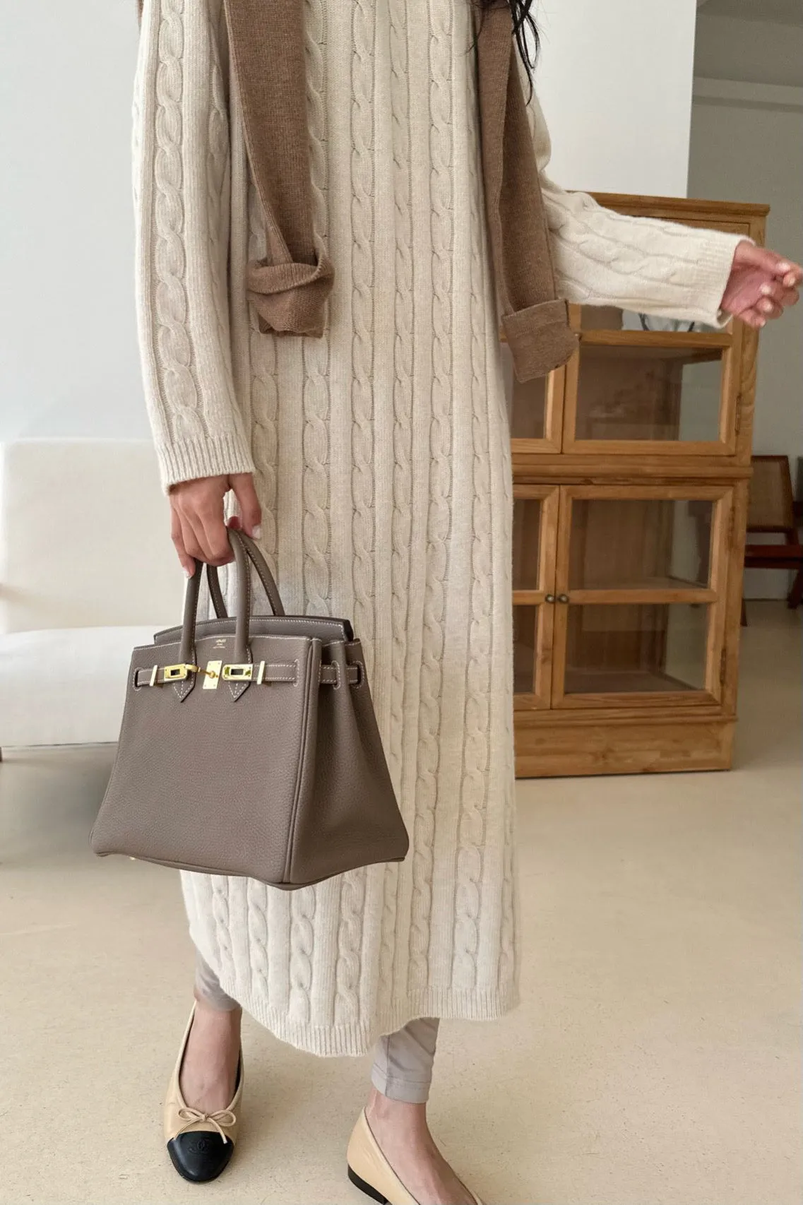 Cozy Cable Sweater Dress