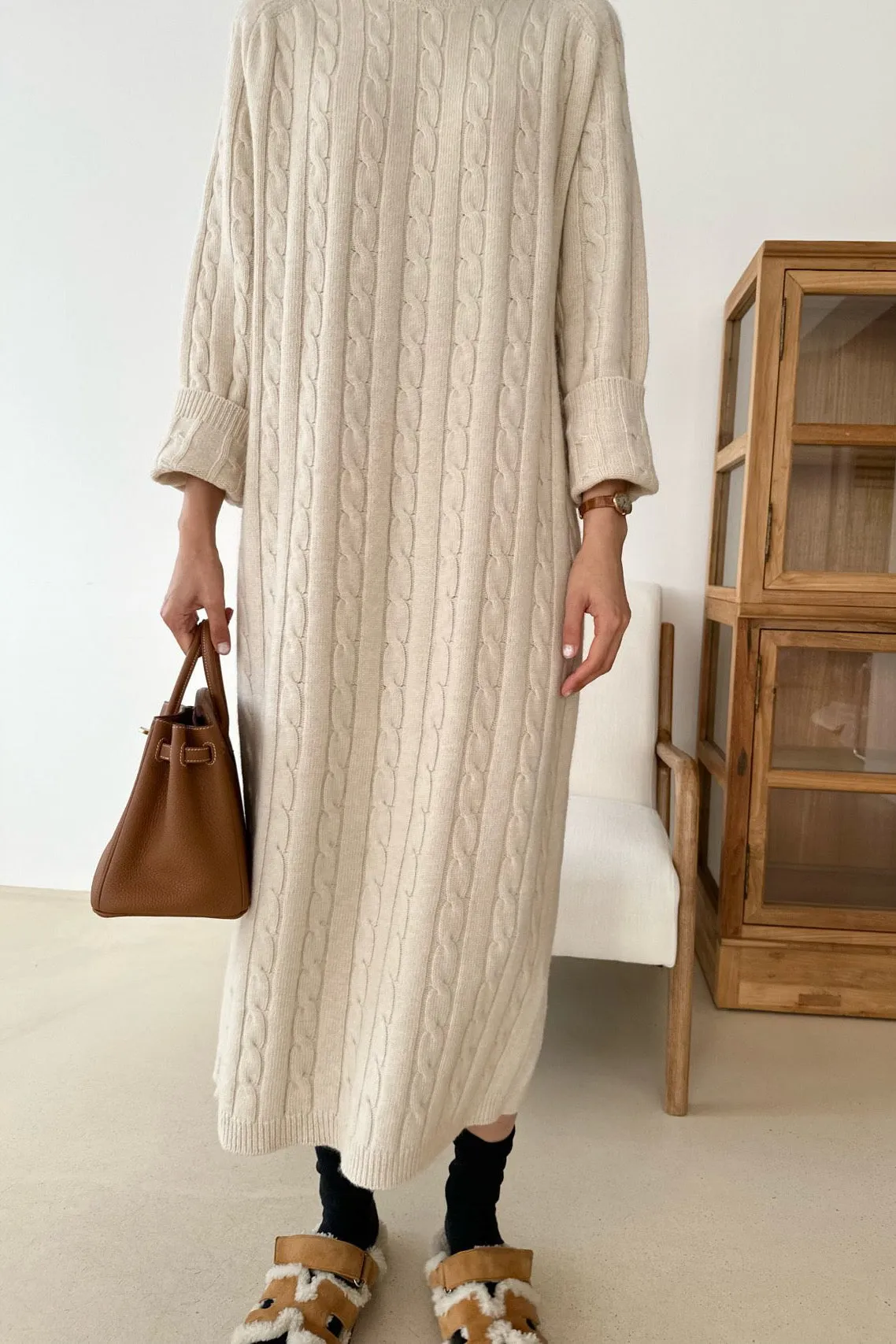 Cozy Cable Sweater Dress