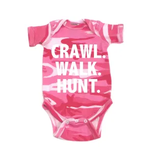 Crawl Walk Hunt Camo Hunting Short Sleeve Baby Infant Bodysuit