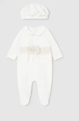 Cream Bodysuit W/Beret/Mayoral
