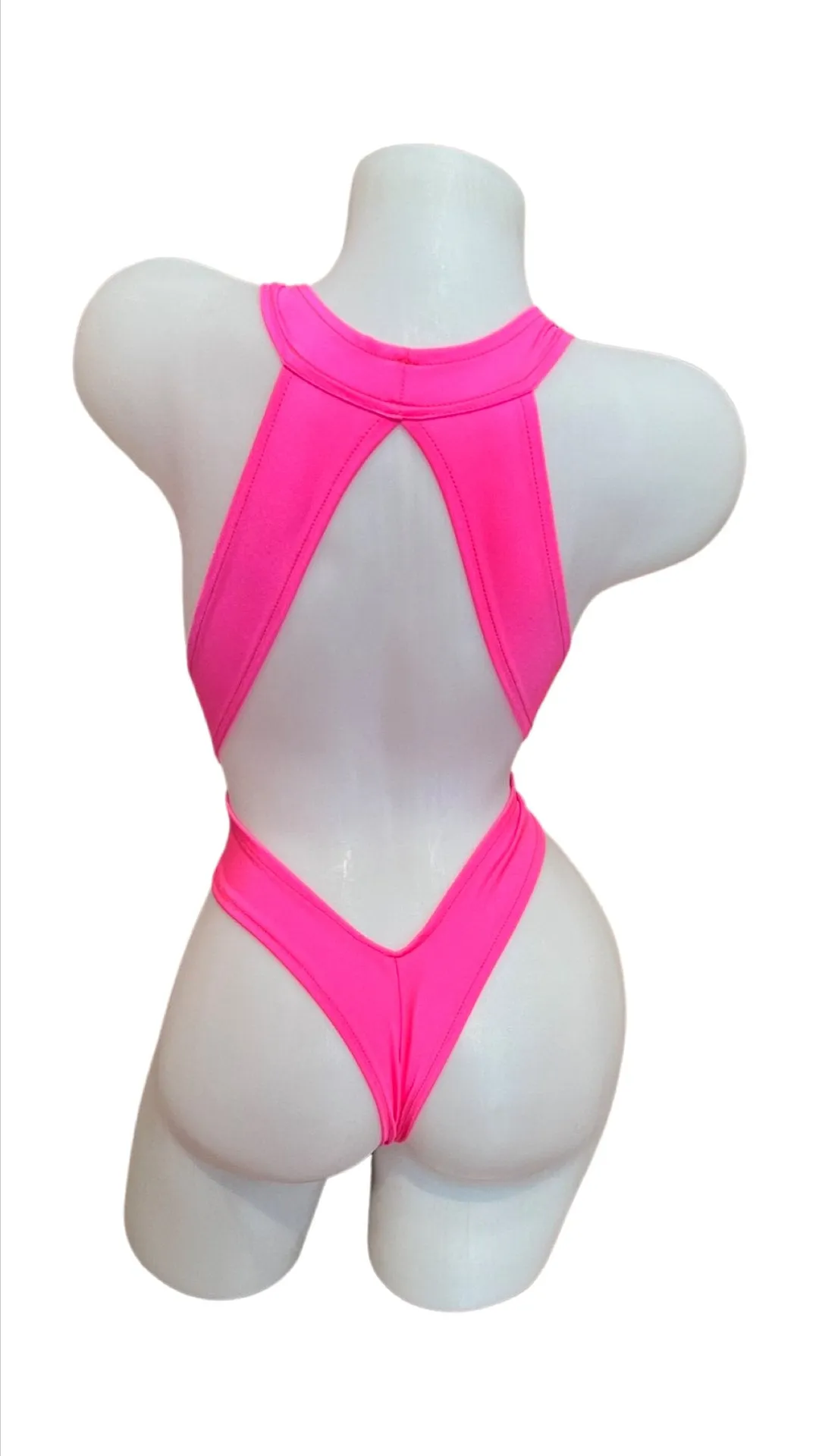 Criss Cross Bodysuit Hot Pink