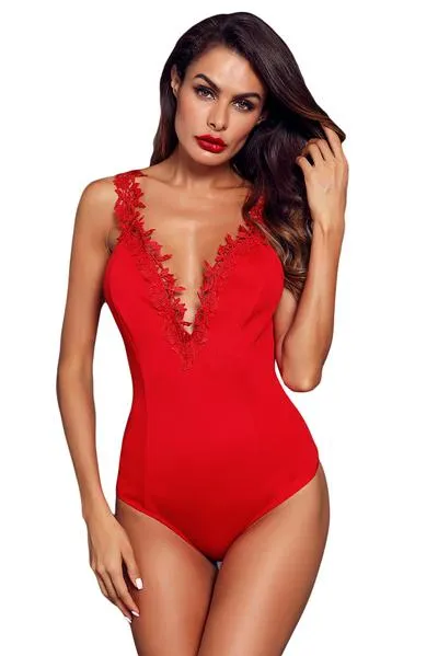 Crochet Plunge Bodysuit