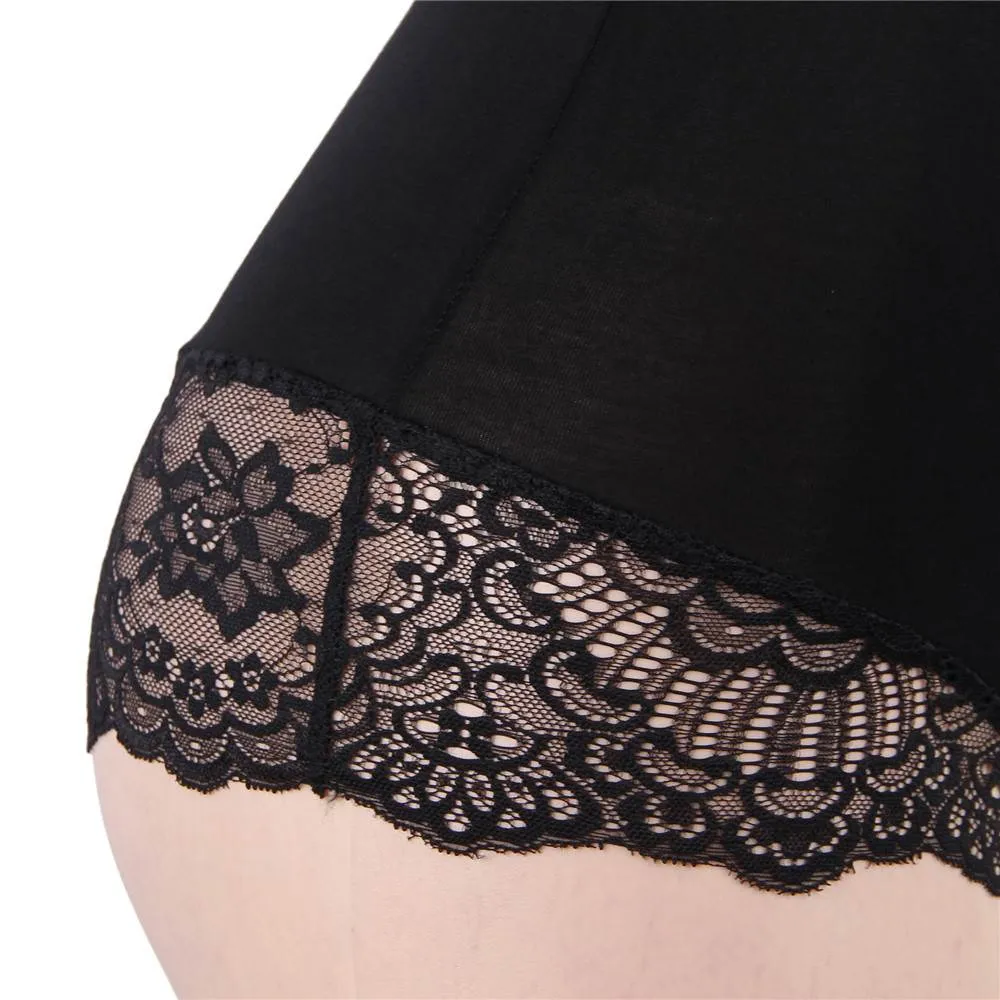 Crotch Openable Stretchy Plus Size Egypt Modal Lace Bodysuit