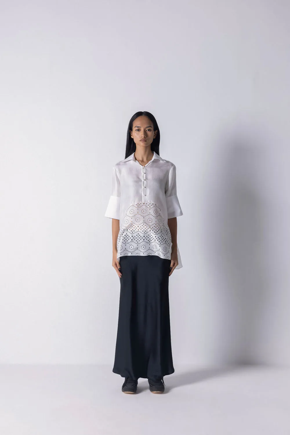 Cutwork Godet Shirt