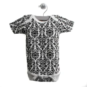 Damask Pattern Short Sleeve Bodysuit