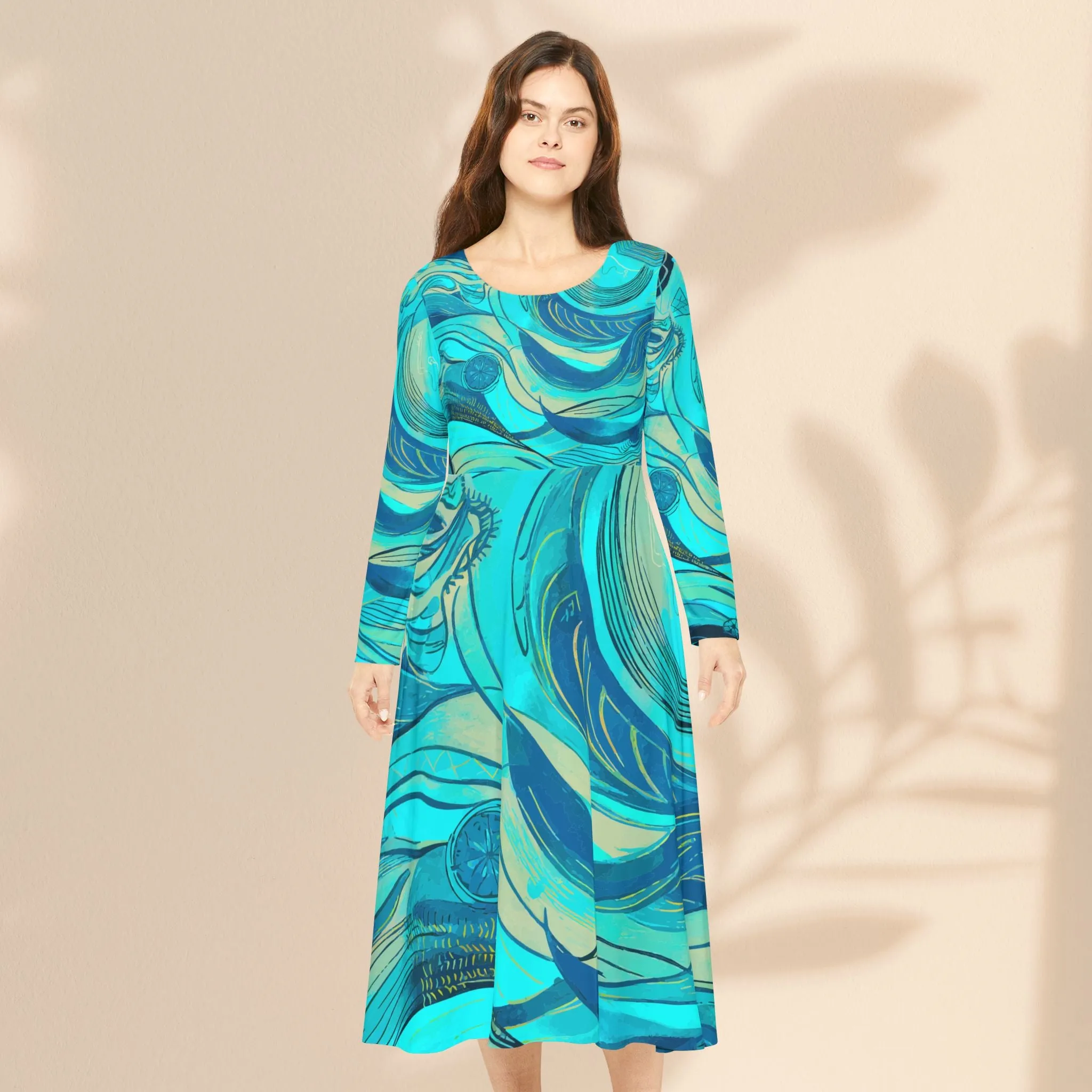 Dance Dress - Waves Women's Long Sleeve