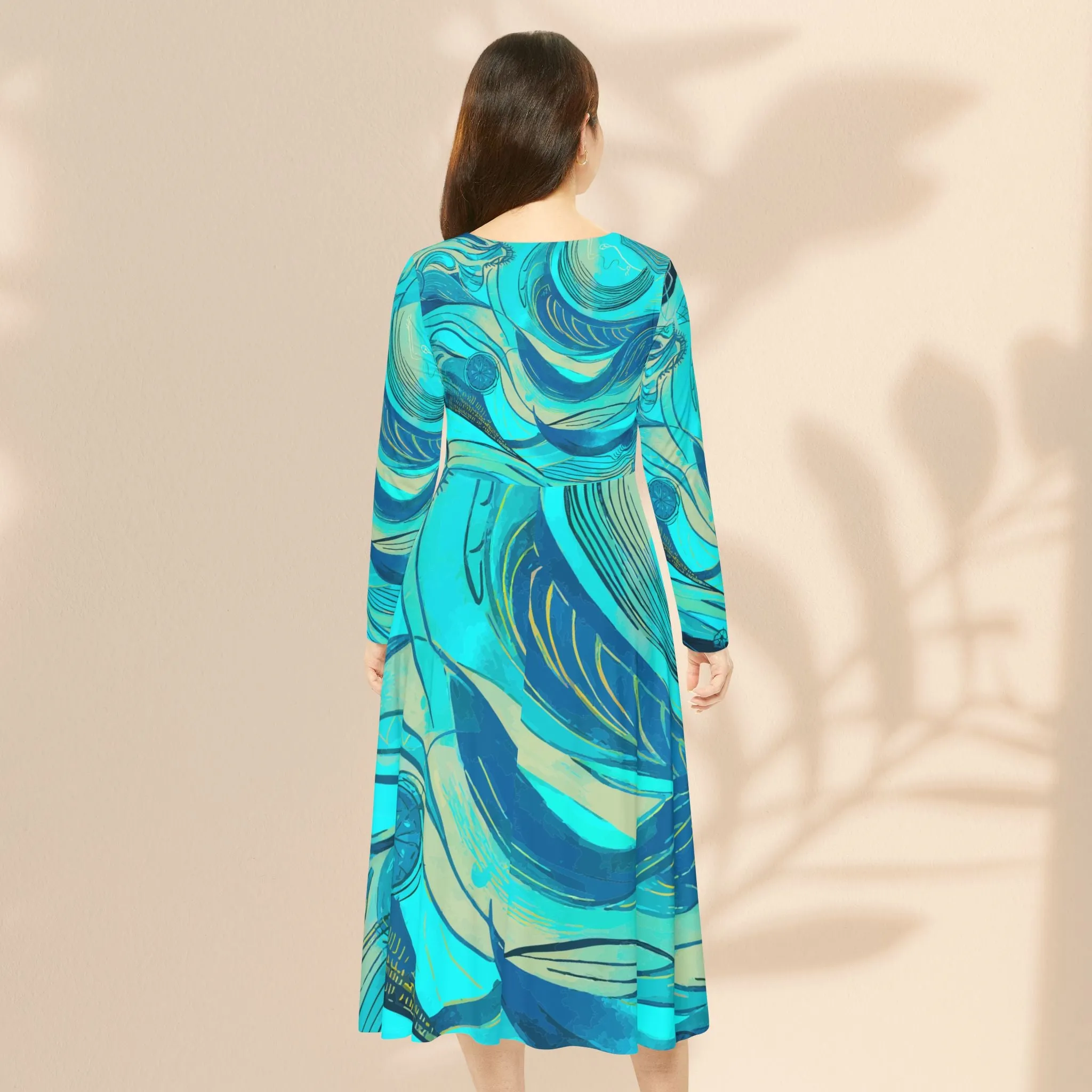 Dance Dress - Waves Women's Long Sleeve