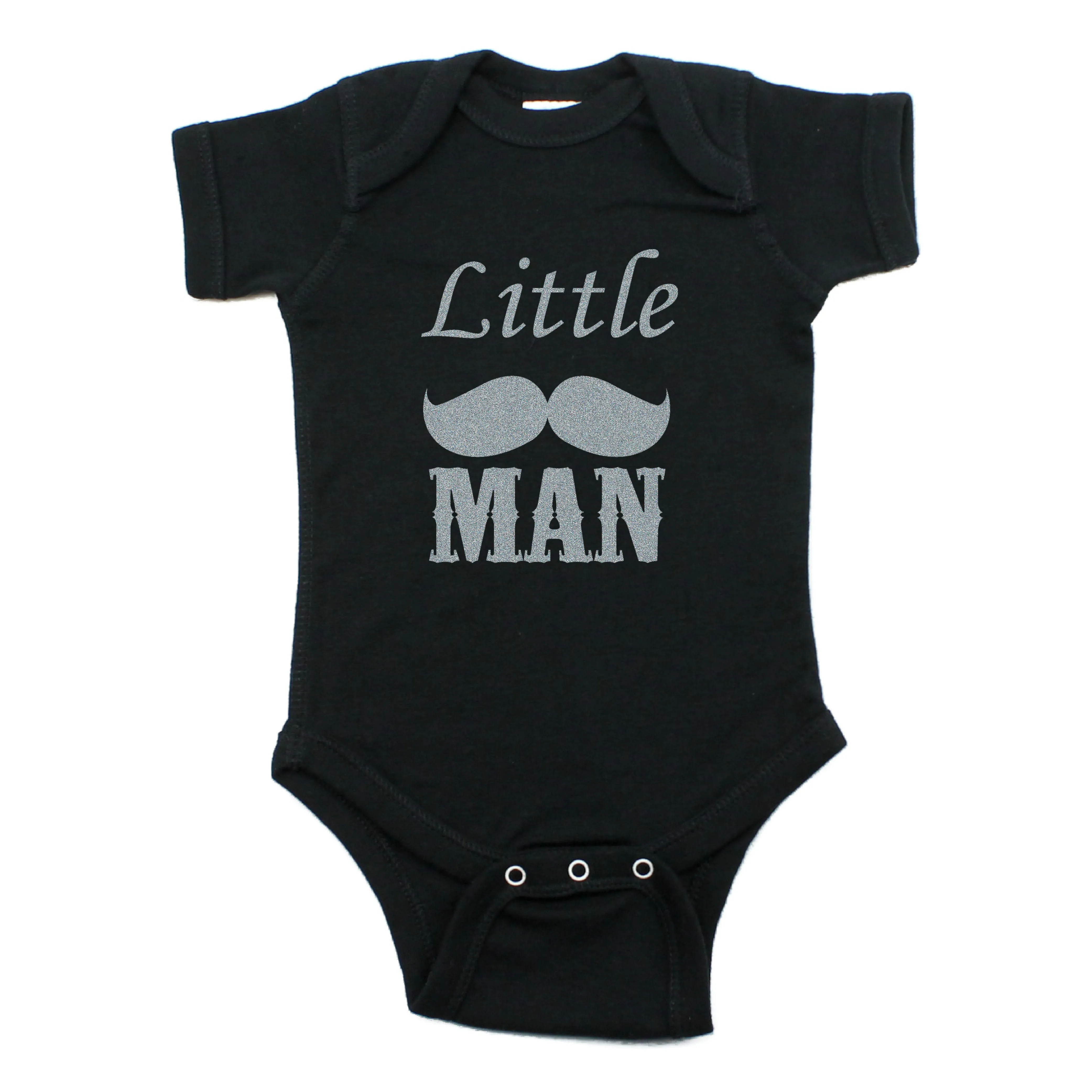 Dashing Little Man Mustache Short Sleeve Bodysuit