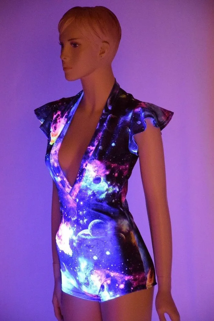 Deep Plunging V Galaxy Romper