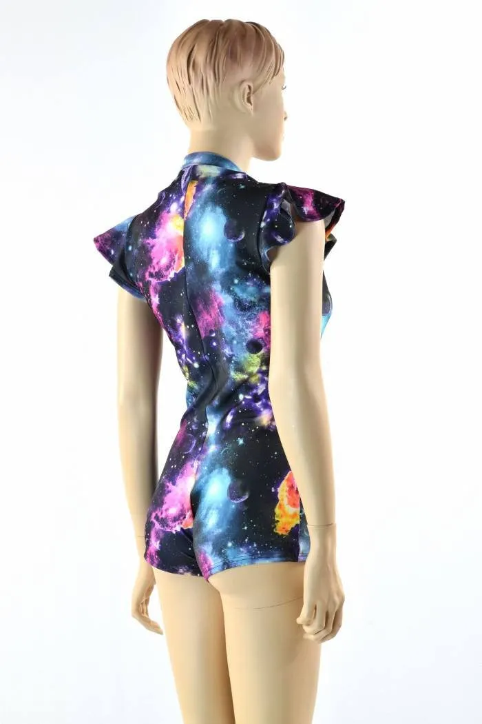 Deep Plunging V Galaxy Romper
