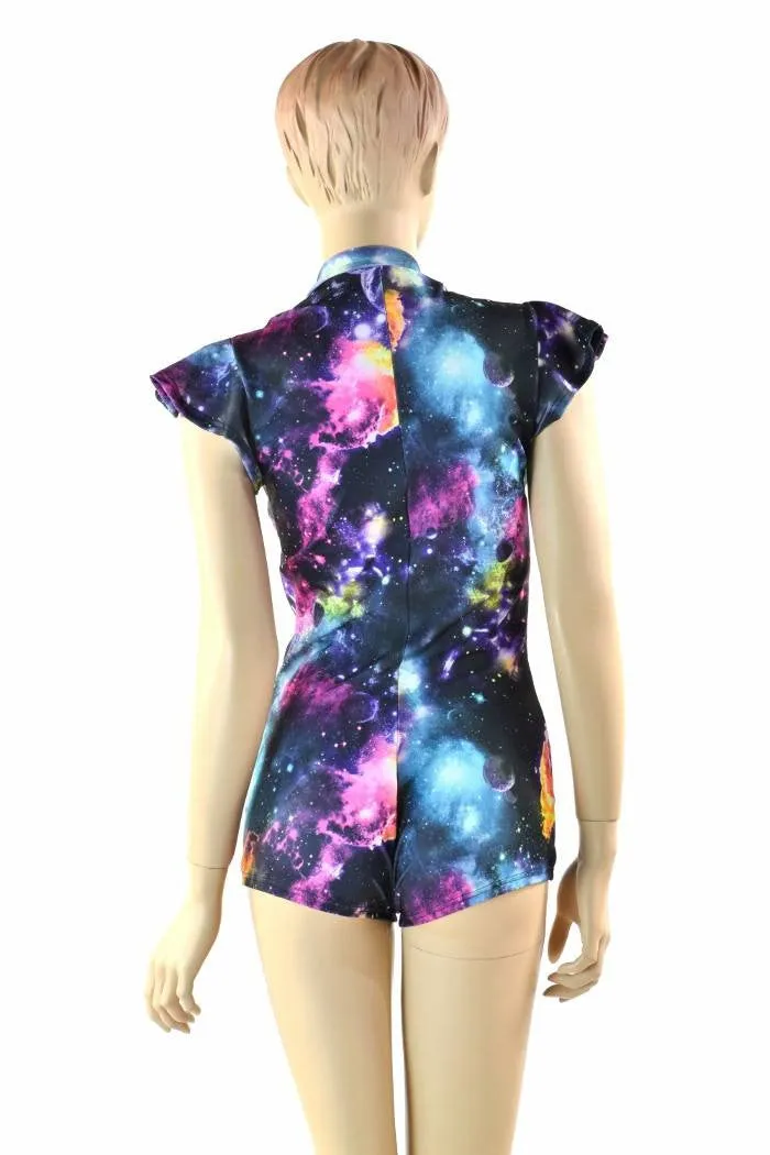 Deep Plunging V Galaxy Romper