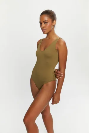 DEEP V-NECKLINE BODYSUIT