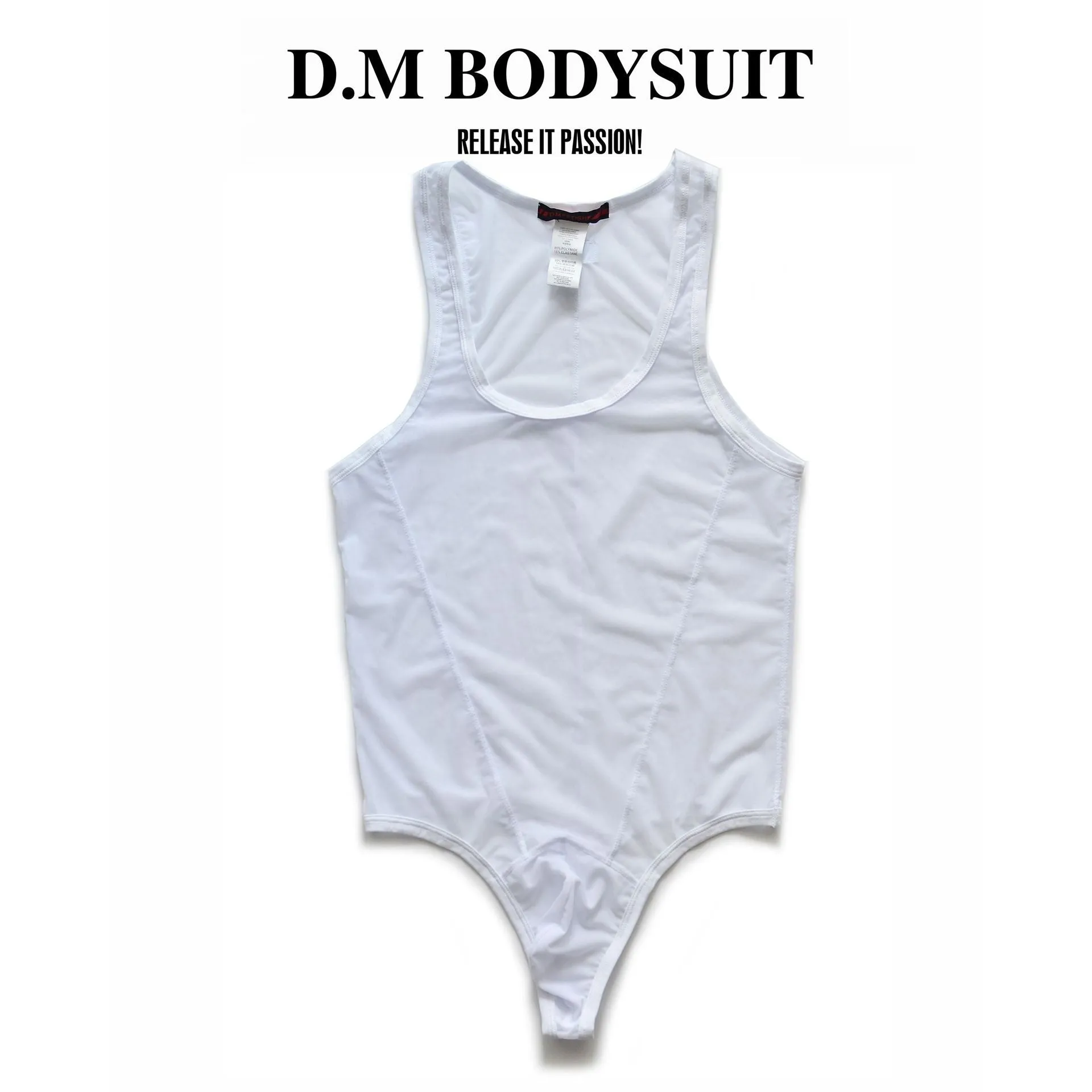 D.M Men's Perspective Mesh Jumpsuit Thong Breathable Sling