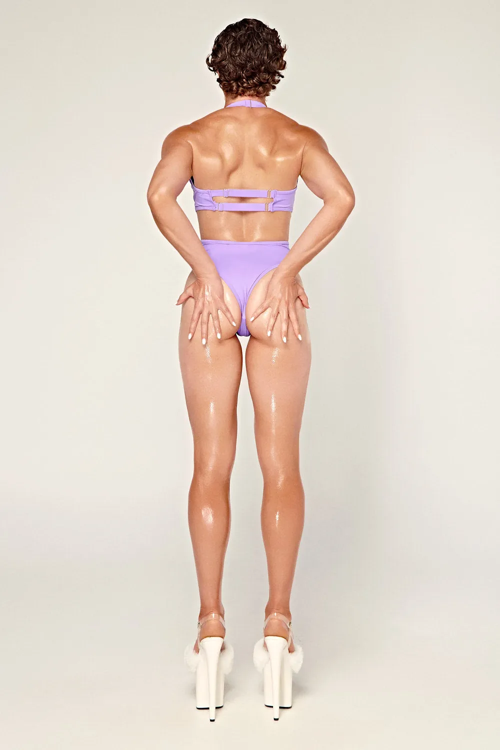 DollHaus Halter Bodysuit - Purple