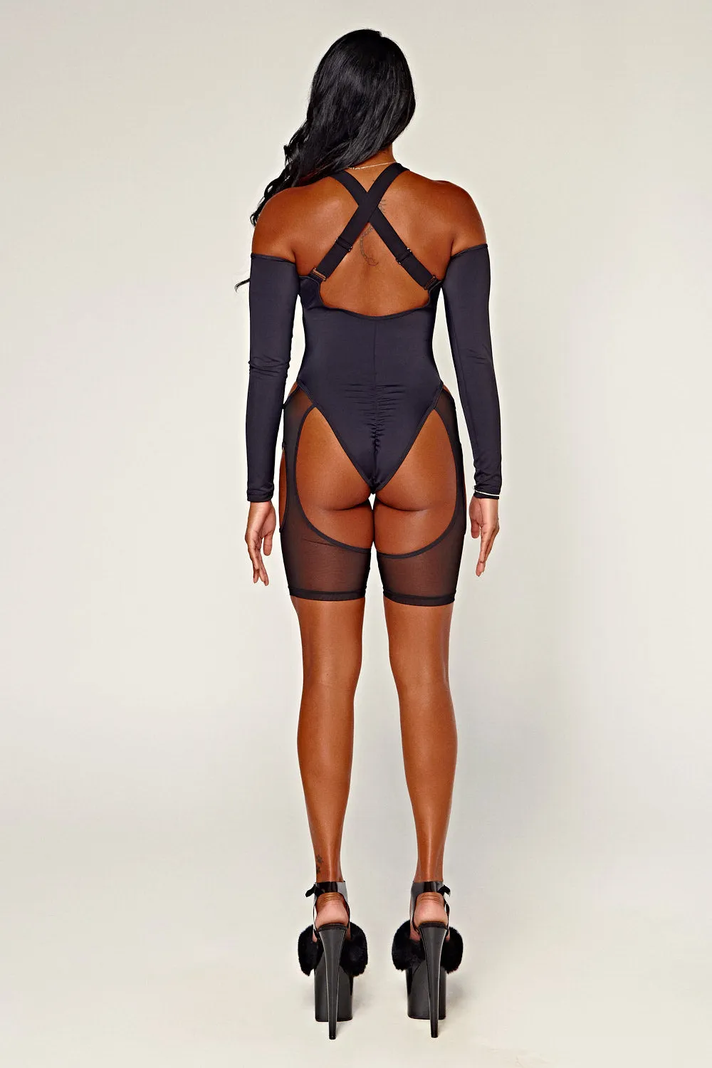 DollHaus Mesh Bodysuit - Black