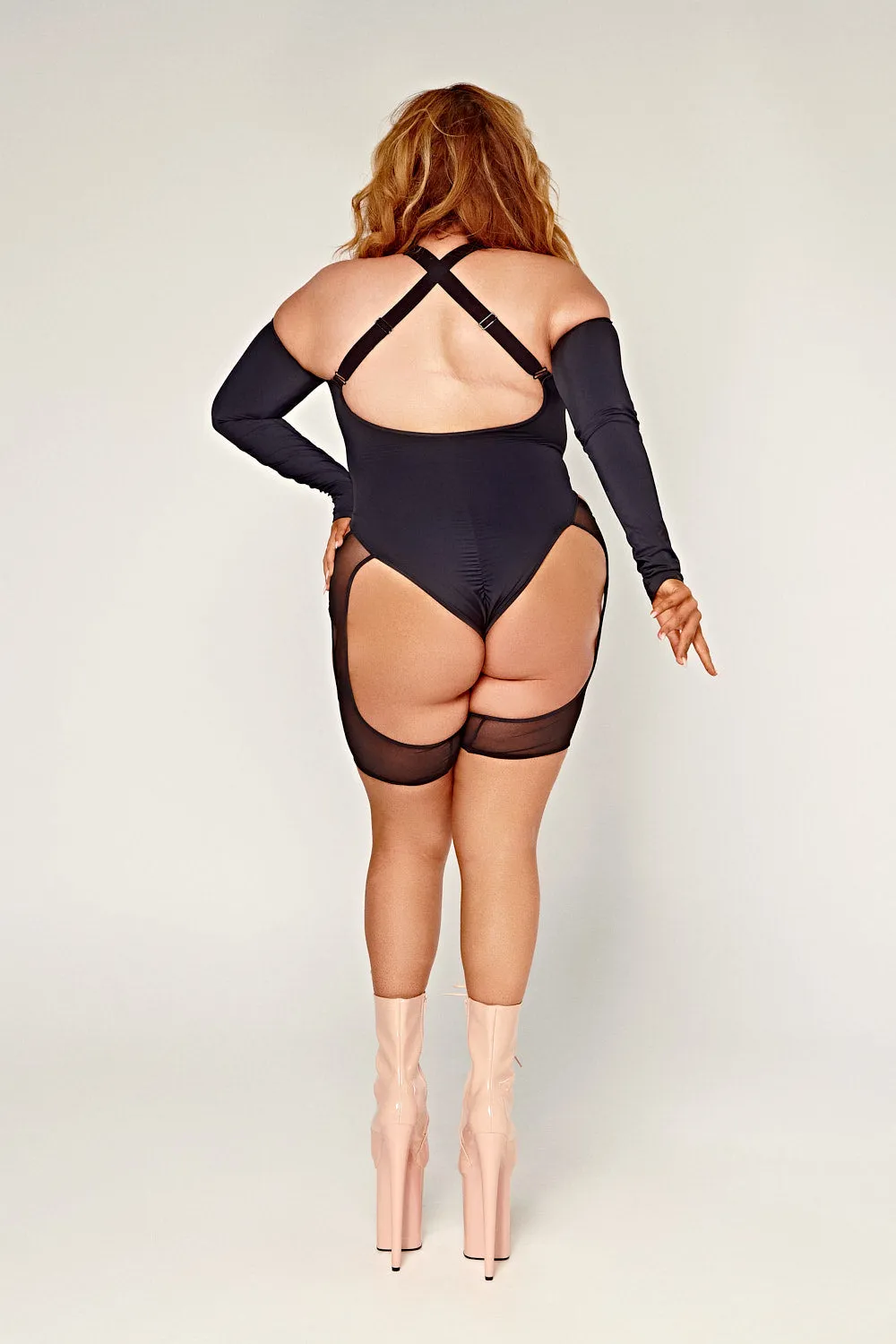 DollHaus Mesh Bodysuit - Black