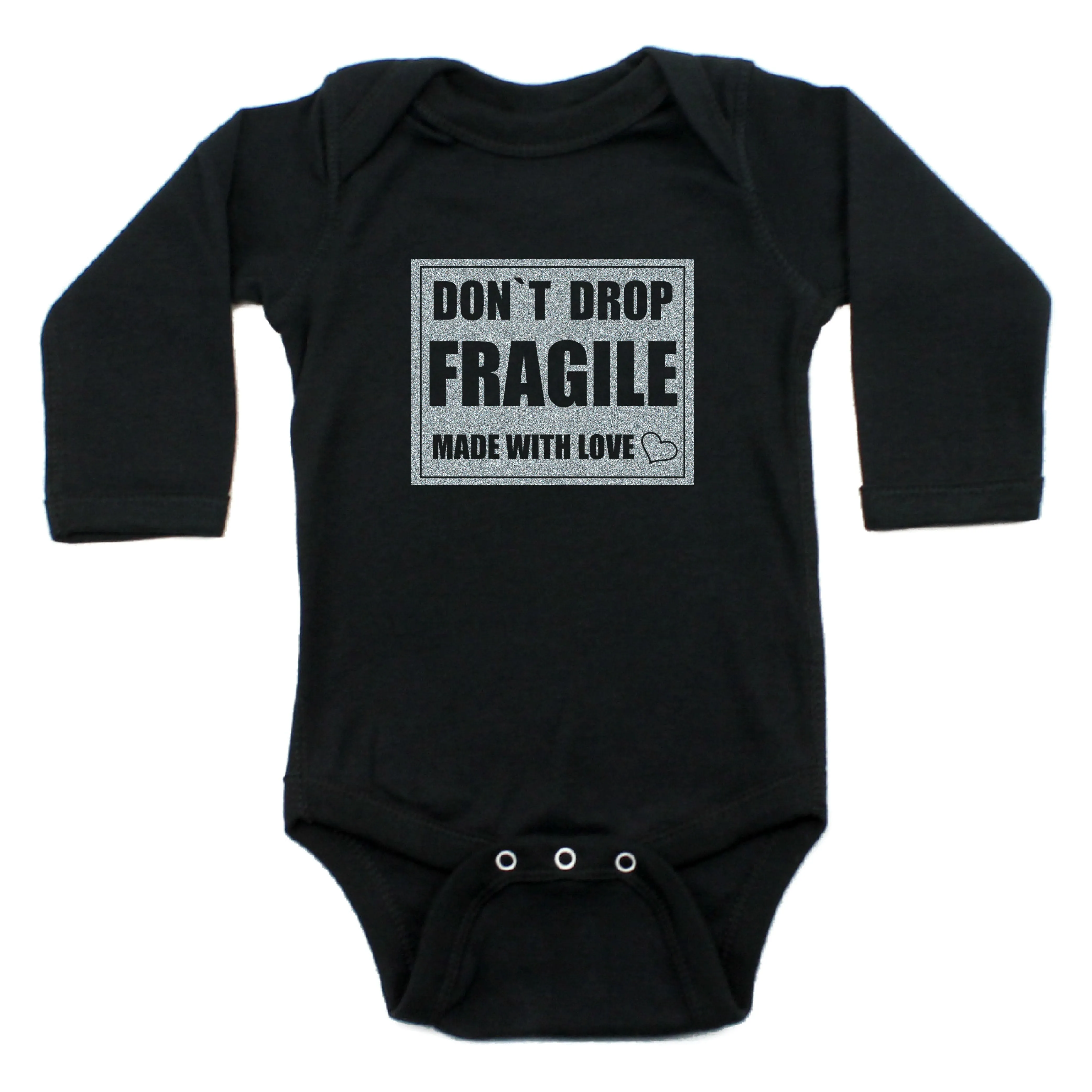 Dont Drop Fragile Long Sleeve Cotton Bodysuit