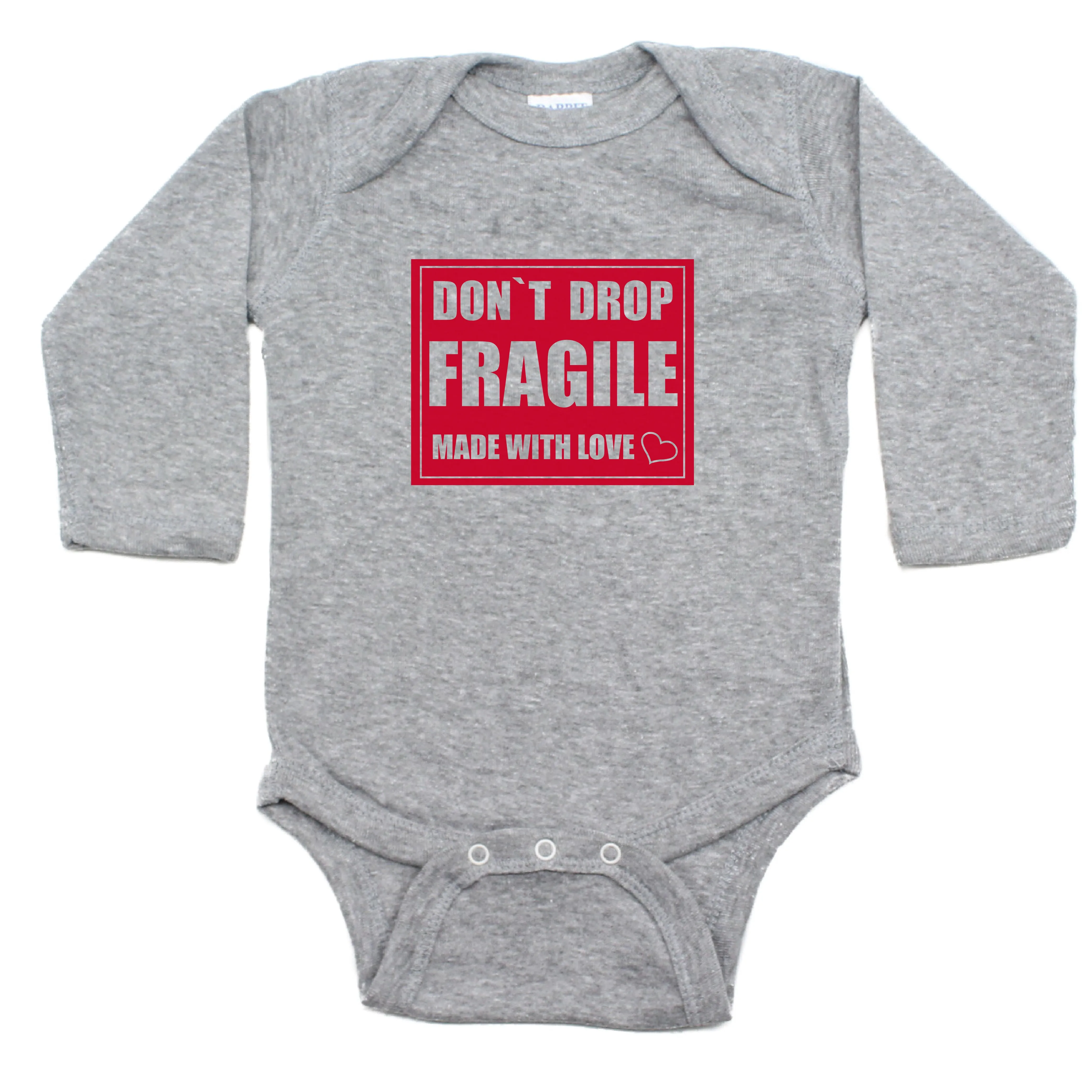 Dont Drop Fragile Long Sleeve Cotton Bodysuit