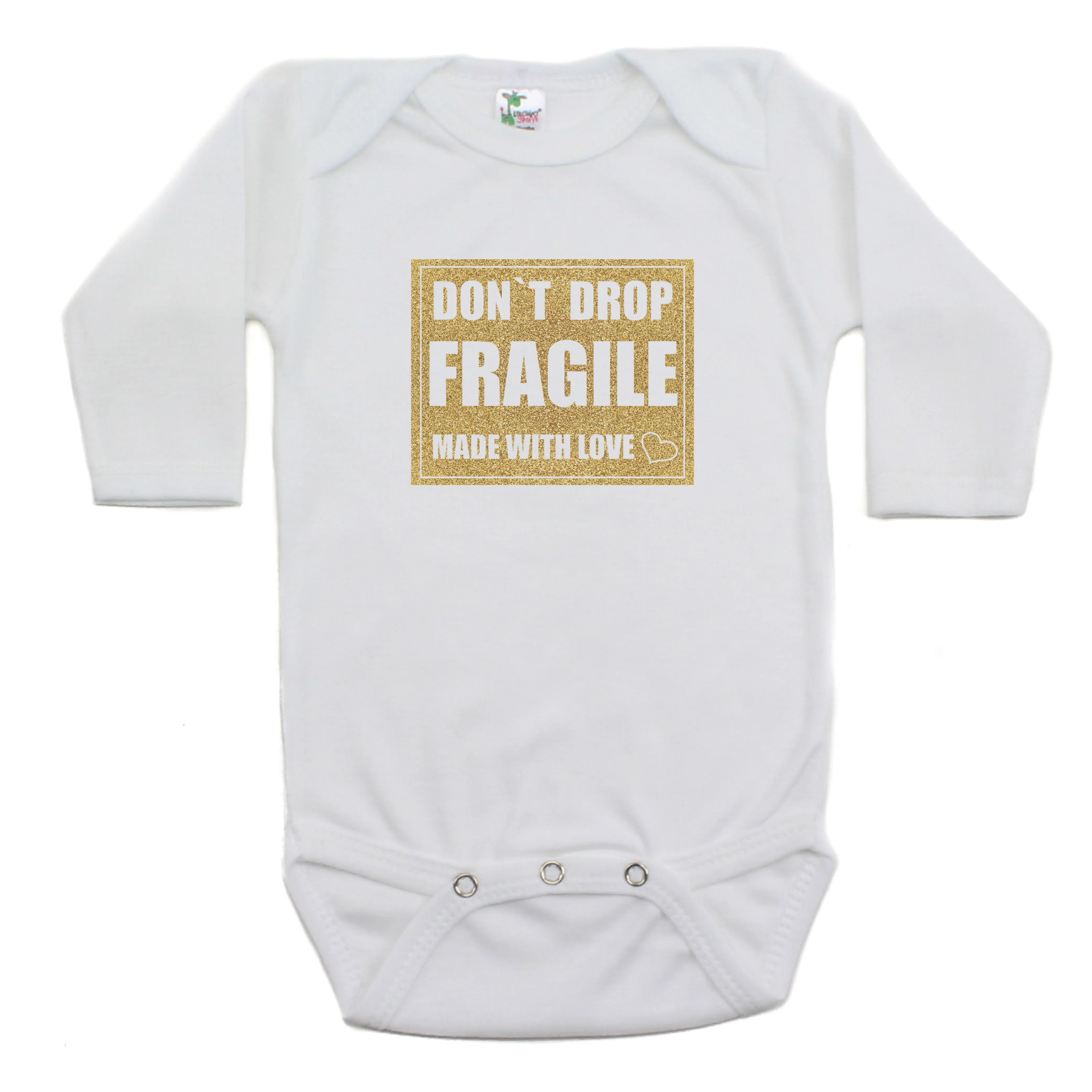 Dont Drop Fragile Long Sleeve Cotton Bodysuit