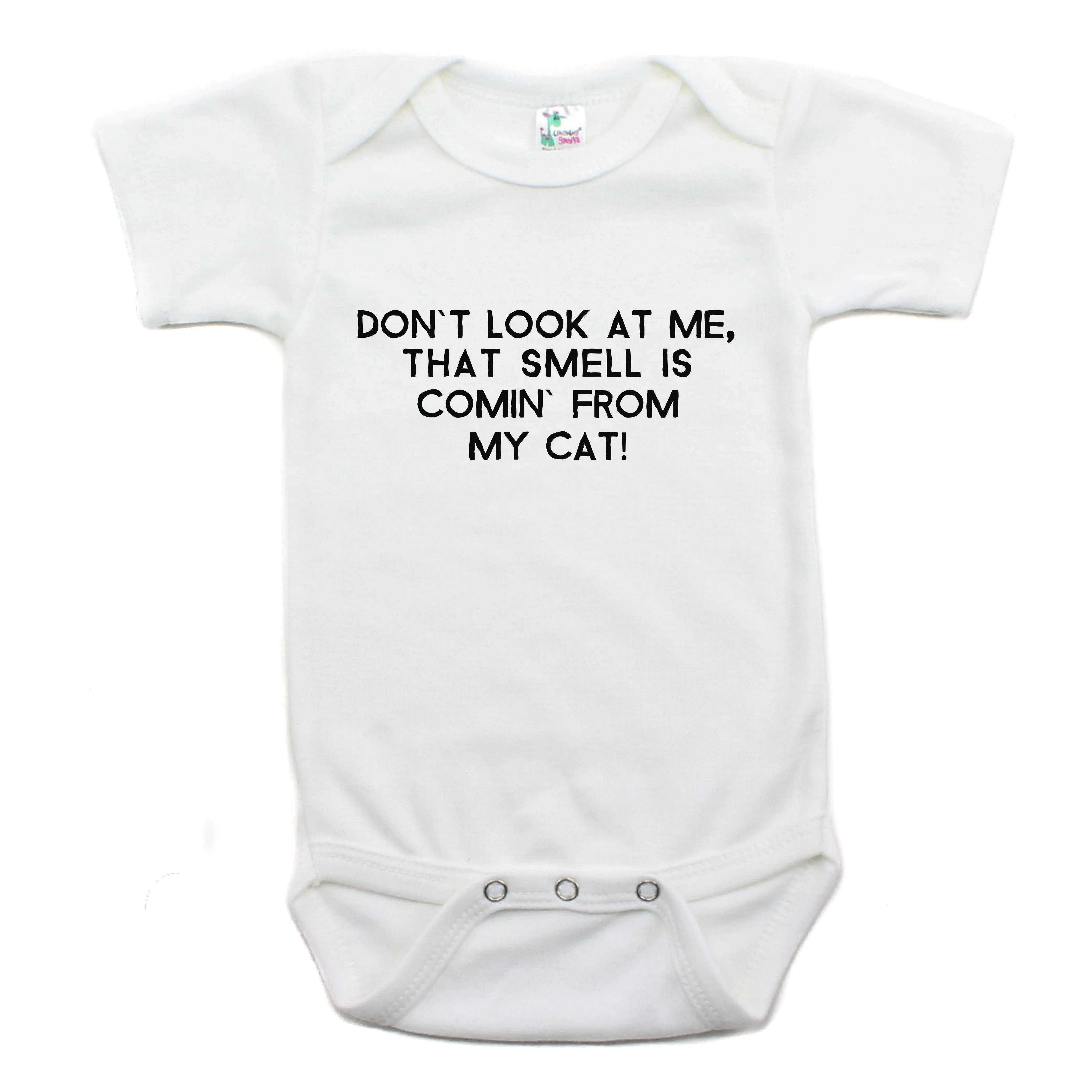 Don't Look At Me That Smell Is Coming From My cat Short Sleeve Bodysuit