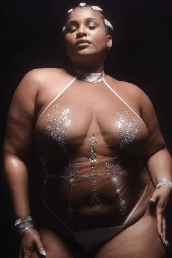 Dripping in Jewels Bodysuit - Champagne