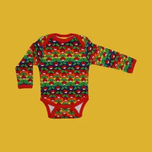Duns Radish Stripe Bold Colours Long Sleeve Bodysuit