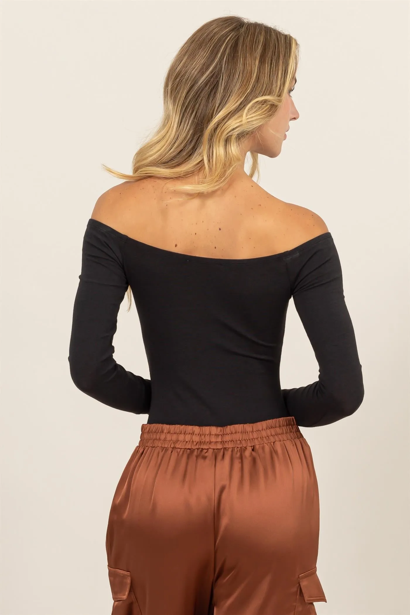DZ24E770-OFF-THE-SHOULDER LONG SLEEVE BODYSUIT