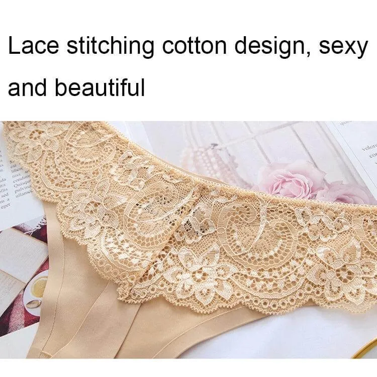 Elegant Lace Ice Silk Seamless Bodysuit for Women
