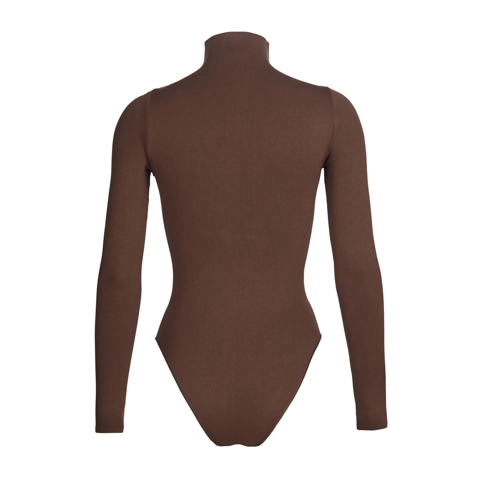 ESSENTIAL MOCK NECK LONG SLEEVE BODYSUIT | SMOKEY QUARTZ