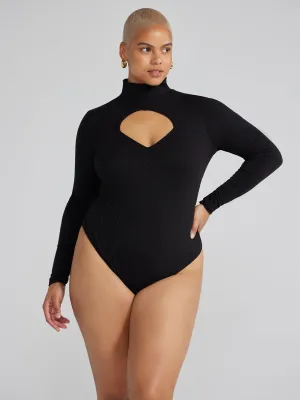 Fashion To Figure - Eliane Mockneck Cutout Bodysuit