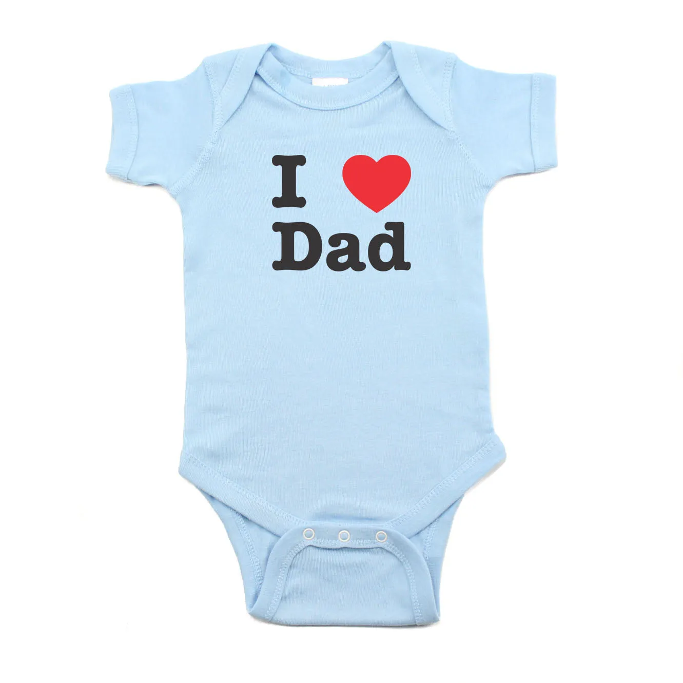 Father's Day I Heart Love Dad Short Sleeve Baby Infant Bodysuit
