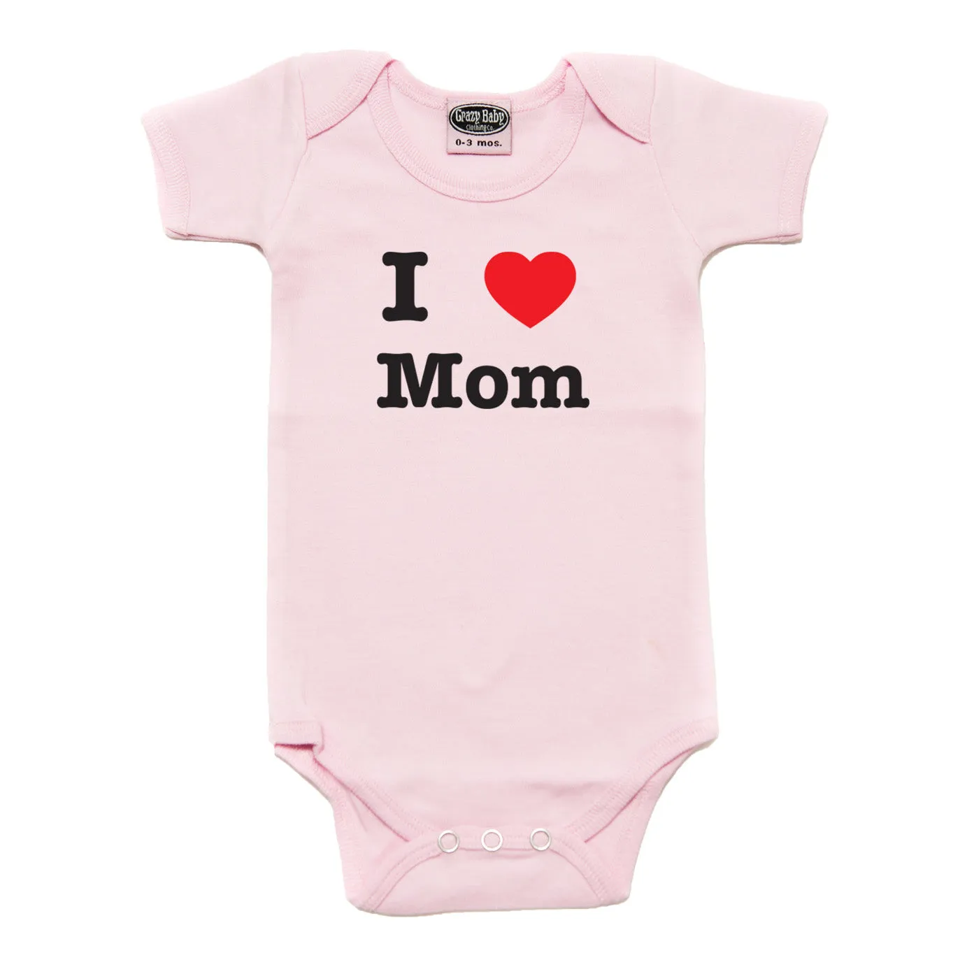 Father's Day I Heart Love Dad Short Sleeve Baby Infant Bodysuit