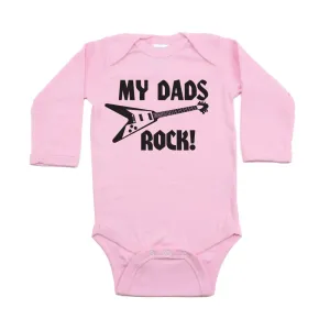 Father's Day My Dads Rock! Guitar Long Sleeve Infant Bodysuit