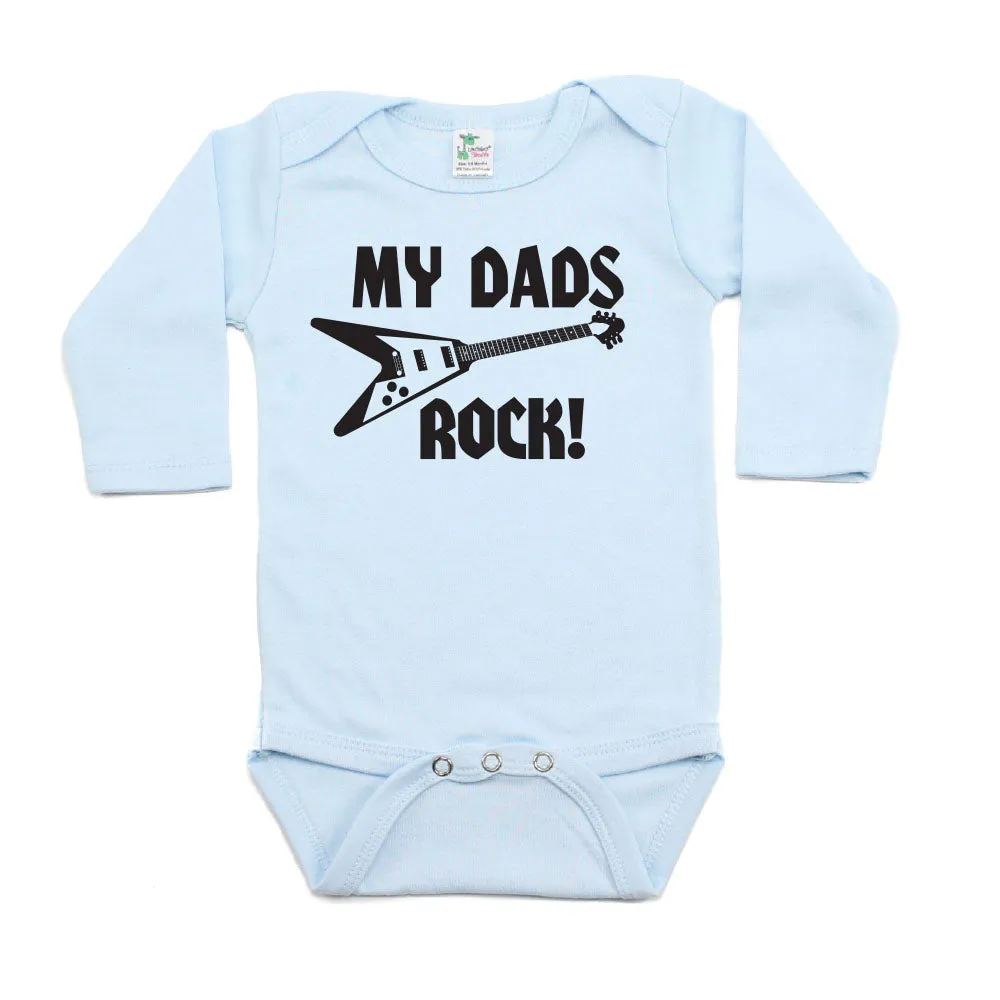 Father's Day My Dads Rock! Guitar Long Sleeve Infant Bodysuit