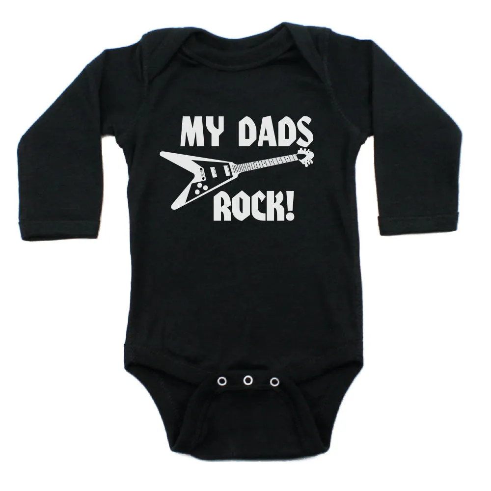 Father's Day My Dads Rock! Guitar Long Sleeve Infant Bodysuit
