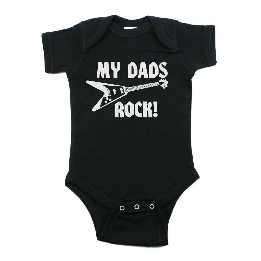 Father's Day My Dads Rock! Guitar Short Sleeve Infant Bodysuit
