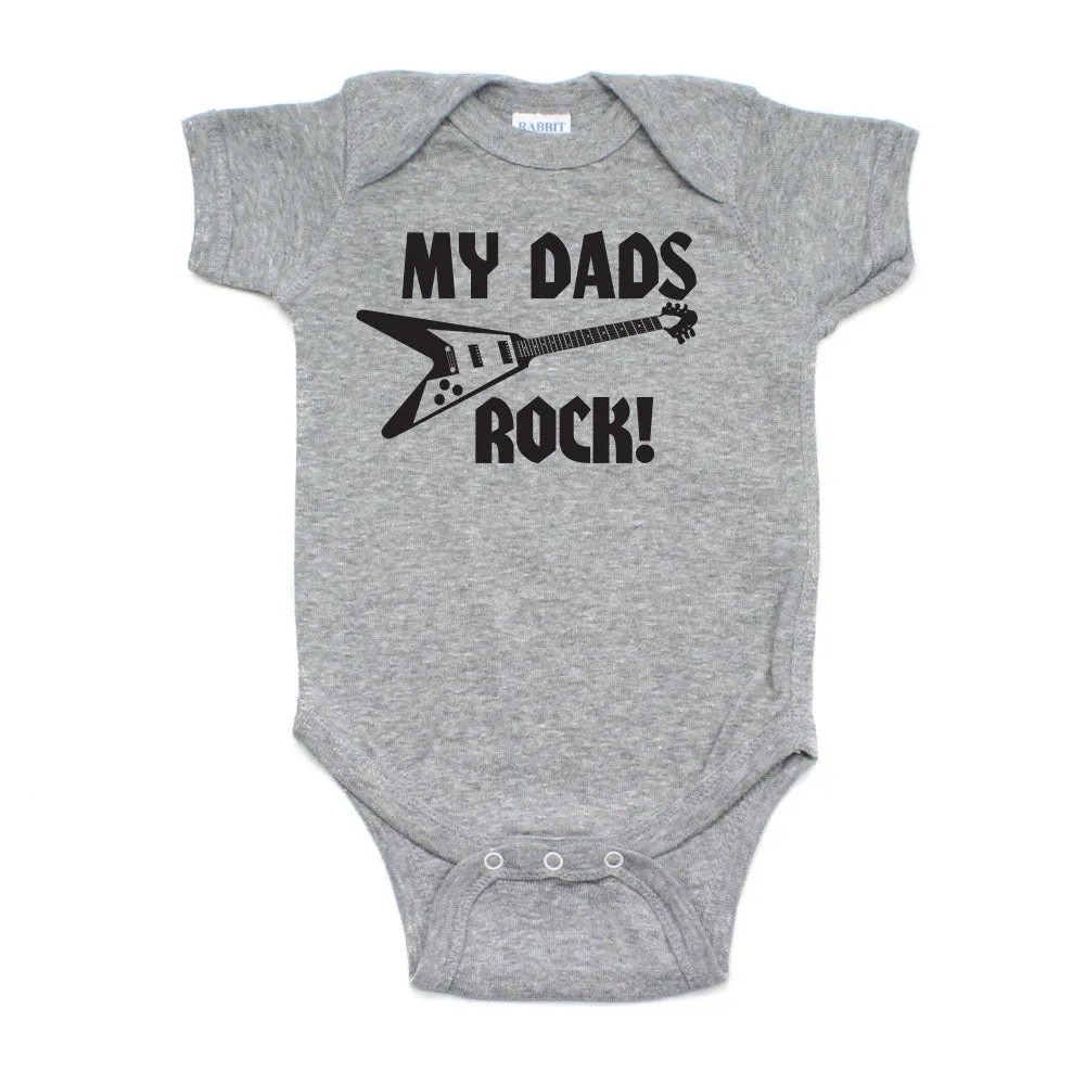 Father's Day My Dads Rock! Guitar Short Sleeve Infant Bodysuit